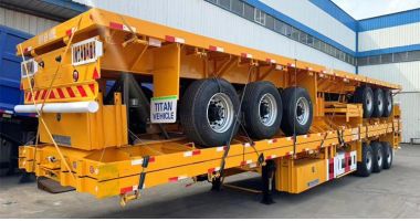 3 Units of Flatbed Trailer with Front Wall Ready Ship to Senegal
