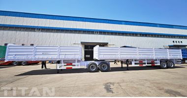 4 Axle 30T Interlink Drop Side Trailer Will Ship to Senegal