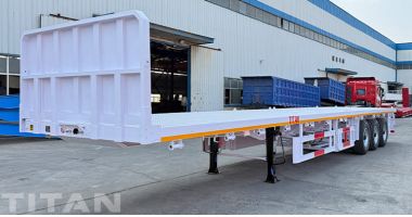 Open Tri Axle 40 Feet Flatbed Trailer Will Ship to Senegal