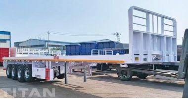 Tri Axle 40 Foot Flat Deck Trailer Will Send to Senegal