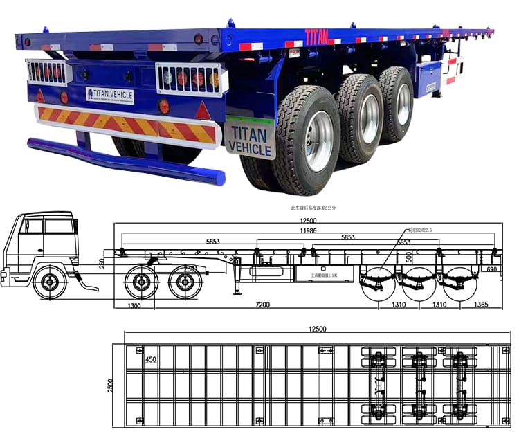 How should you transfer a load on a flatbed truck trailer