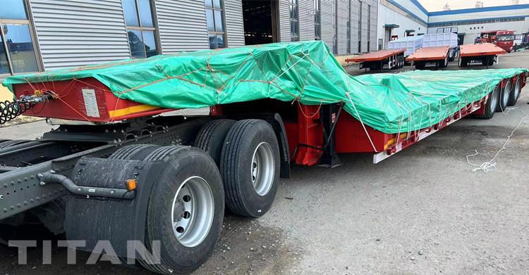 Triple Axle Lowbed Semi Trailer 60 Tons for Sale in Senegal