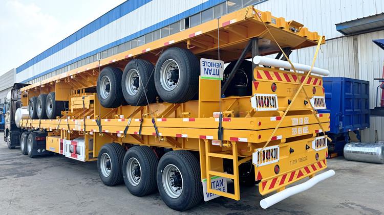 3 Units of Flatbed Trailer with Front Wall for Sale in Senegal