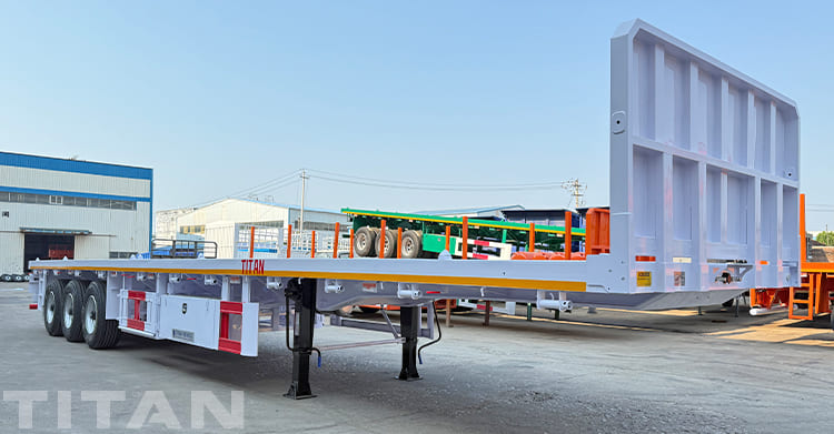 Open Tri Axle 40 Feet Flatbed Trailer for Sale in Senegal