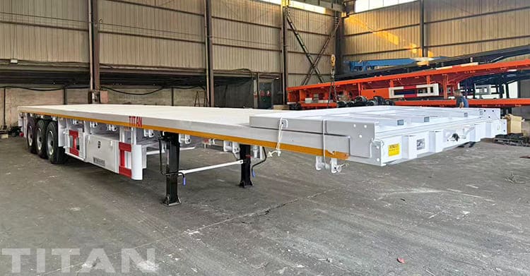 Open Tri Axle 40 Feet Flatbed Trailer for Sale in Senegal