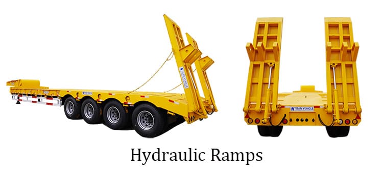 Hydraulic Ramps of low bed truck trailer in senegal