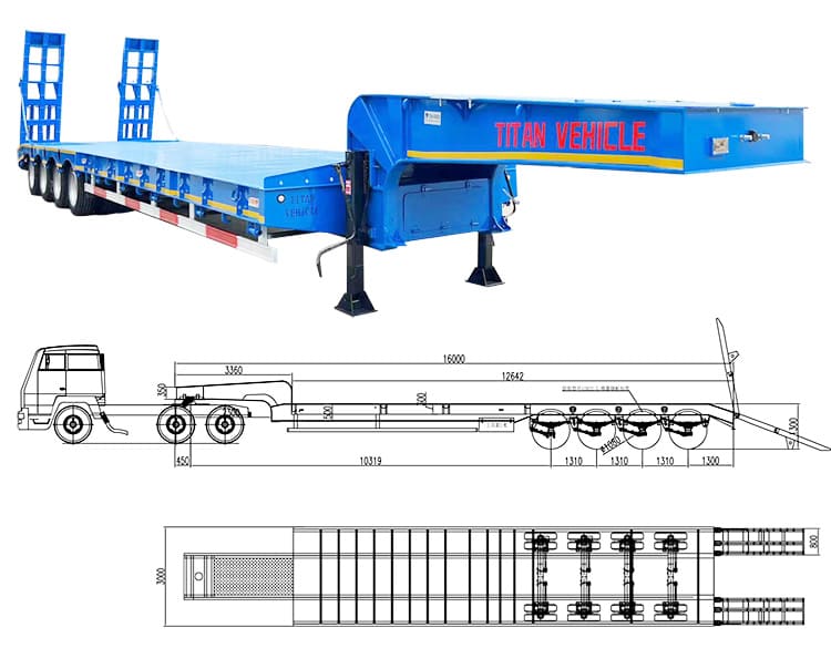 Low Bed Truck Trailer Dimensions in Senegal