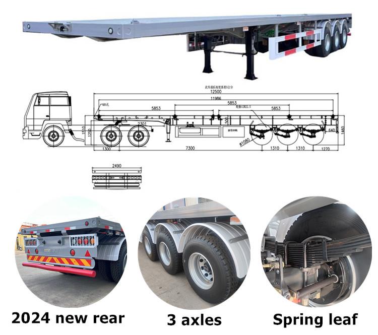 Flatbed Trailer Prices | 40 Feet Container Flatbed Trailer for Sale in Senegal