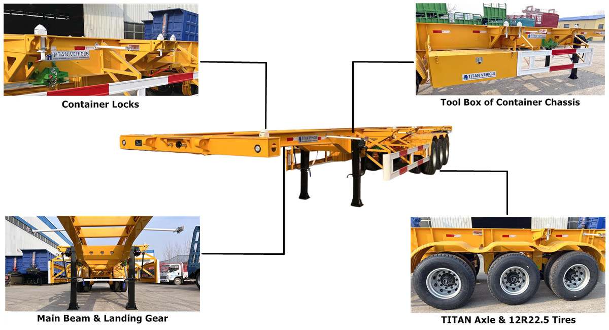 Shipping Container Semi Trailer for Sale in Senegal