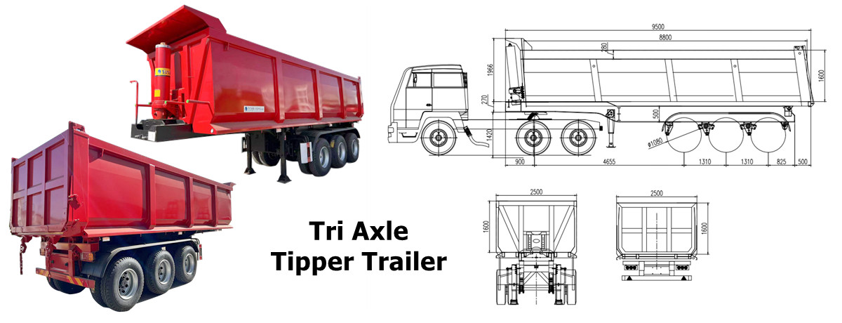 What is a Tipper Semi Trailer 3456 Axle Tipper Trailer for Sale in Senegal