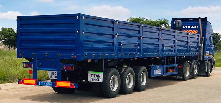 Tri Axle Grain Transport Trailer with Side Boards for Sale in Ghana