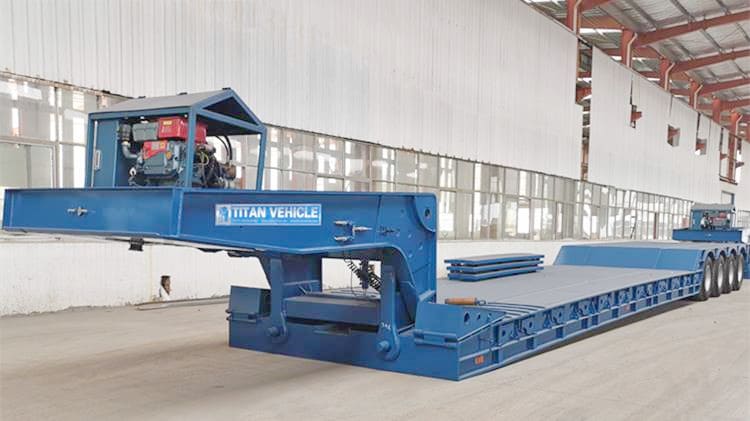 4 Axle Front Loading Lowbed Loader Trailer for Sale in Ghana Accra