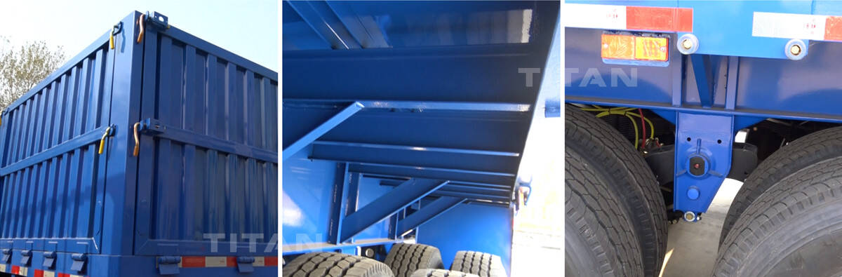Tri Axle Drop Side Trailer Price for Sale in Ghana Kumasi