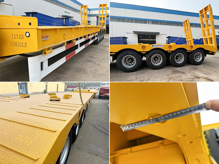 4 Axle 100T Hydraulic Lowbed Trailer for Sale in Senegal