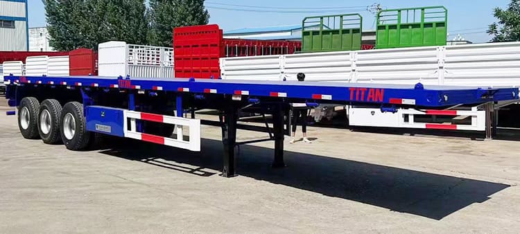 40Ft Container Flatbed Tri Axle Trailer for Sale in Senegal 
