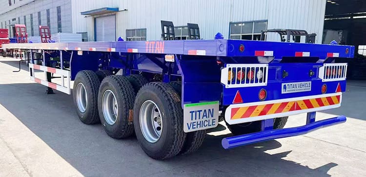 40Ft Container Flatbed Tri Axle Trailer for Sale in Senegal 