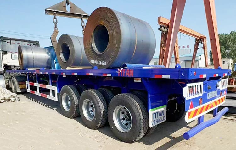 40Ft Container Flatbed Tri Axle Trailer for Sale in Senegal 