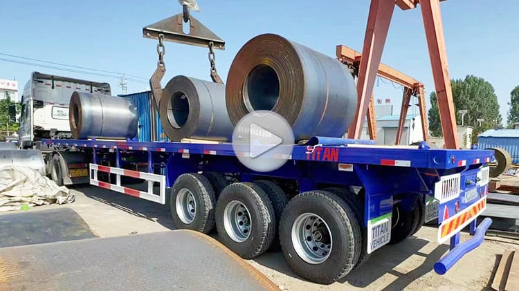 40Ft Container Flatbed Tri Axle Trailer for Sale in Senegal 