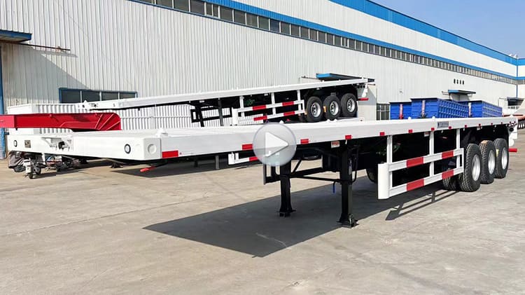3 Axle 40Ft Flatbed Truck Trailer | Truck Flatbed Trailer for Sale in Senegal 