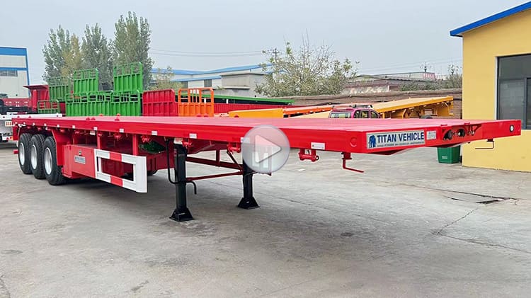 40Ft Tri Axle Flatbed Container Trailer for Sale in Senegal