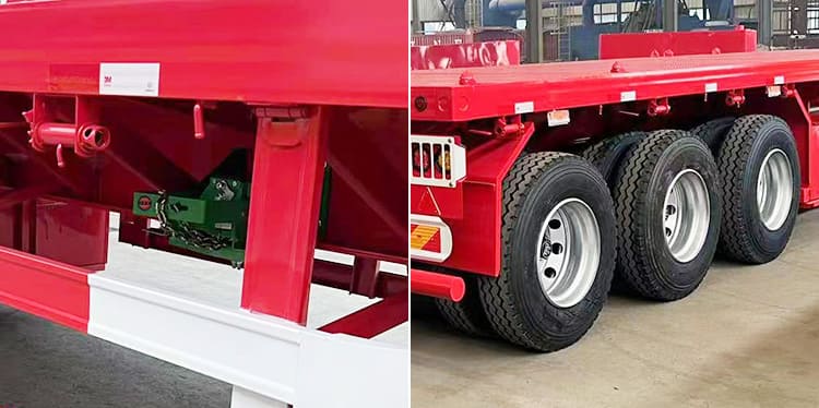 40Ft Tri Axle Flatbed Container Trailer for Sale in Senegal