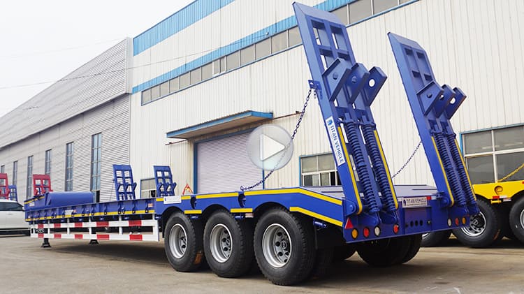 80 Ton 3 Axle Low Bed Trailer Truck Price in Senegal Dakar