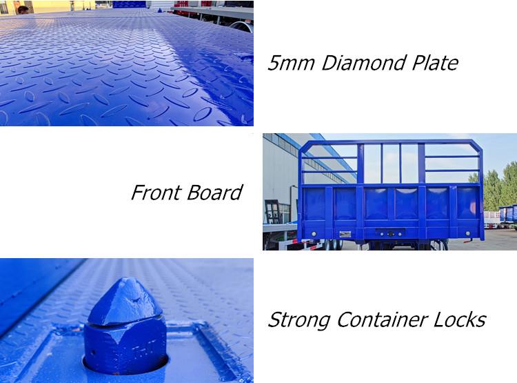 3 Axle 40 Foot Flatbed Truck Trailer | Flat Bed Trailers for Sale in Senegal