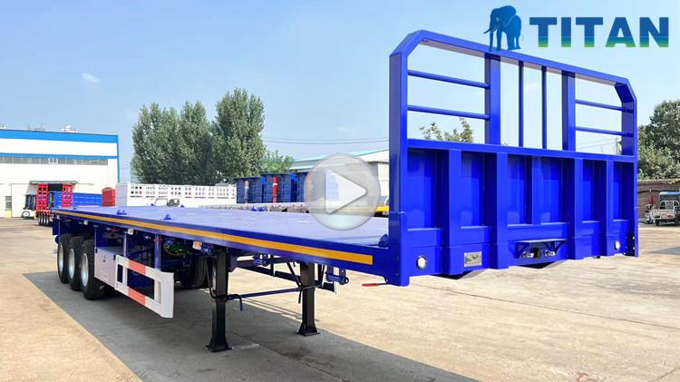 3 Axle 40 Foot Flatbed Truck Trailer | Flat Bed Trailers for Sale in Senegal