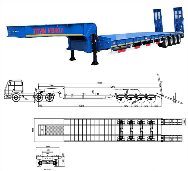 100 Ton Lowbed Truck | Semi Lowbed Trailer for Sale in Senegal