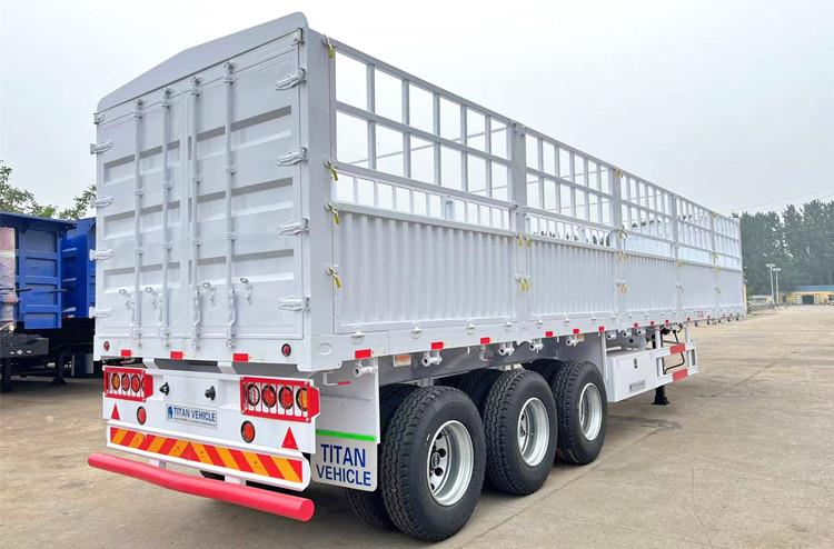 3 Axle 60 Ton Fence Semi Cargo Trailer Price in Senegal