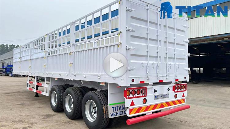 3 Axle 60 Ton Fence Semi Cargo Trailer Price in Senegal