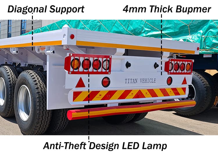 2025 New 40 Feet Flatbed Trailers Prices for Sale in Senegal