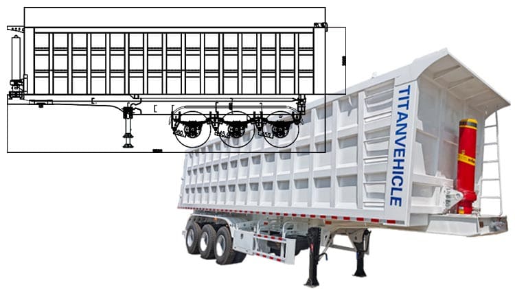 3 Axle Hydraulic Dump Trailer Prices for Sale in Senegal