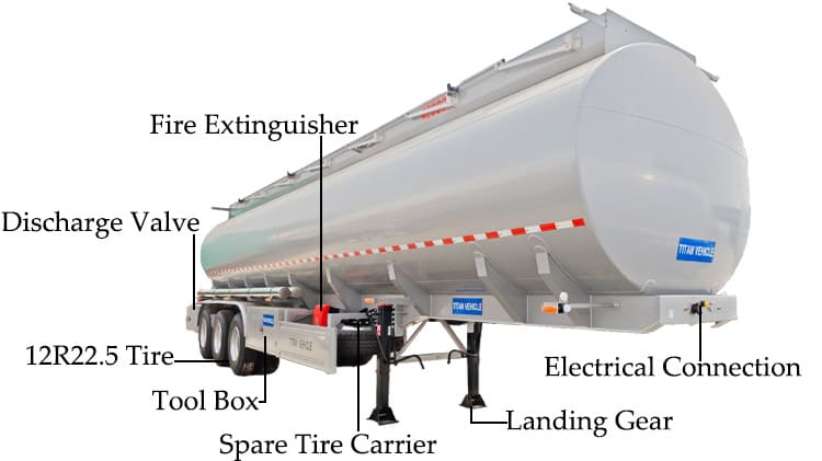 42000 Liters Fuel Tanker Trailers for Sale in Senegal