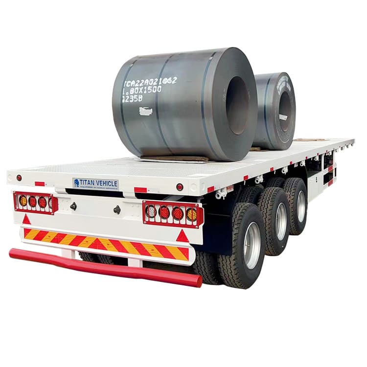 3 Axle 40Ft Flatbed Truck Trailer 