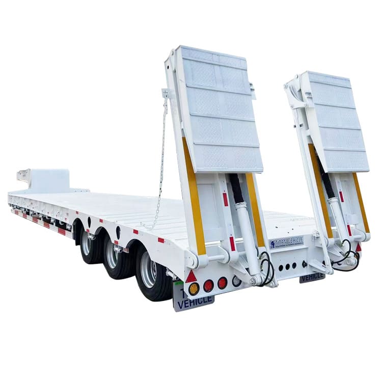 Tri Axle Low Loader Truck Trailer