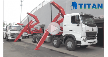 side loader container truck